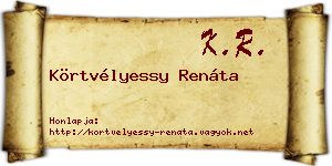 Körtvélyessy Renáta névjegykártya