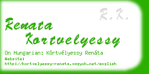 renata kortvelyessy business card