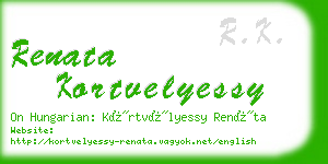 renata kortvelyessy business card